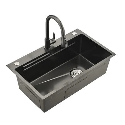 Wastafel Dapur Honeycome Hitam Dengan Aksesoris