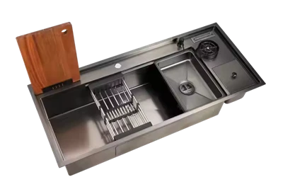 Wastafel Dapur Stainless Steel 304 Multi Fungsional Hitam