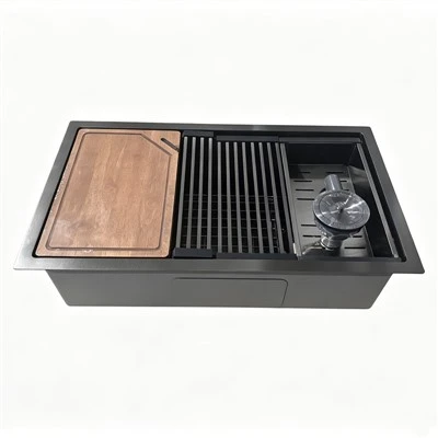 Wastafel Stasiun Kerja Nano Honeycomb PVD Hitam